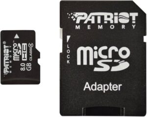Patriot Micro SD Card 8GB Hc Class 10 Retail + Sd Adaptor