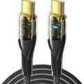 Pavareal Καλώδιο Ταχείας φόρτισης USB-C σε USB-C, Braided, 1.2m, μαύρο