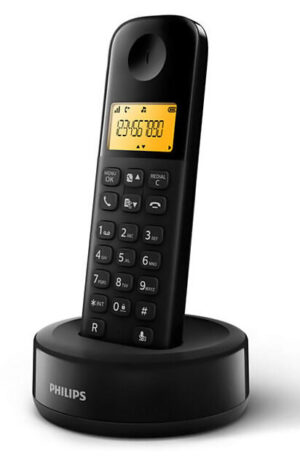 Philips ασύρματο τηλέφωνο D1601B/34 με ελληνικό μενού μαύρο