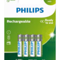 Philips Επαναφορτιζόμενες Μπαταρίες AAA Ni-MH 700mAh 1.2V 4τμχ.