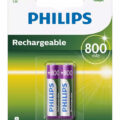 PHILIPS επαναφορτιζόμενη μπαταρία 800mAh AAA HR03 Micro (Συσκευασία 2 τεμ.)