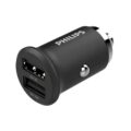 Philips Φορτιστής Αυτοκινήτου Dlp2520-00 2x USB 3.1a 15.5w Μαύρο