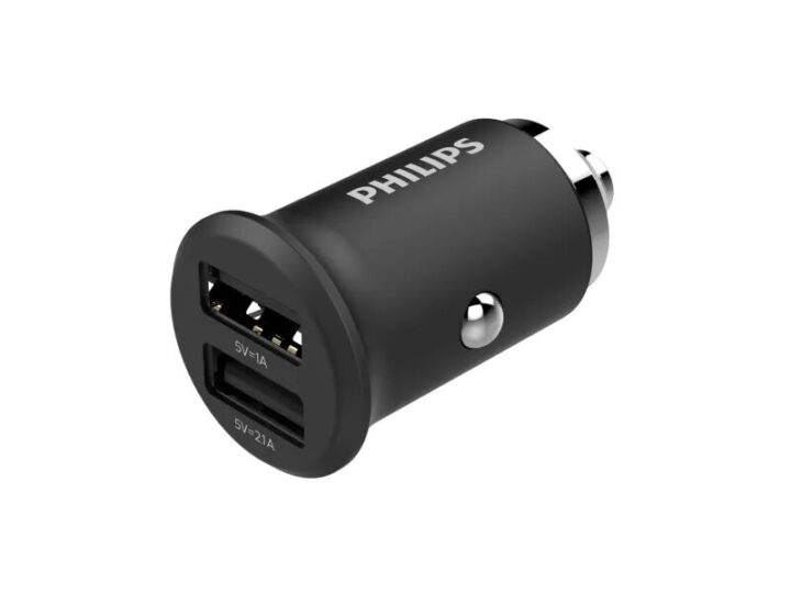Philips Φορτιστής Αυτοκινήτου Dlp2520-00 2x USB 3.1a 15.5w Μαύρο