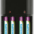 Philips Φορτιστής Μπαταριών AA & AΑΑ NiMH με 4x AAA Μαύρος