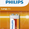 Philips LongLife Zinc Chloride Μπαταρία 6F22 9V 6F22L1B