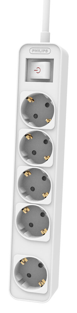 Philips Πολύπριζο 5x Schuko 16A 1.5m Λευκό