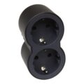 Πολύπριζο 2Θεσ. Μαύρο Legrand 16A 230V