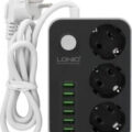 Πολύπριζο Ldnio Με 3 Power Socket & 6 Θύρες Φόρτισης Usb 3.4A