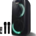 Portable Speaker with Control And Microfon 35W Rms Black-Blue Dj-727