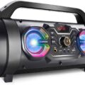Portable Speaker 30W with FM Radio Micro Memory Card USB Bluetooth AUX Light / Gray