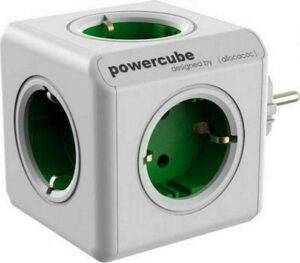 PowerCube Original USB Πολύμπριζο 4 Θέσεων Green 1202GN/DEOUPC