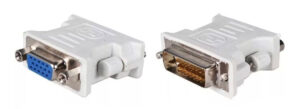 Powertech αντάπτορας DVI 24+1 αρσενικό σε VGA θηλυκό λευκό