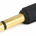 Powertech Αντάπτορας Stereo 3.5mm σε 6.35mm Gold Plated Μαύρος CAB-J016