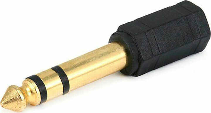 Powertech Αντάπτορας Stereo 3.5mm σε 6.35mm Gold Plated Μαύρος CAB-J016