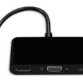 Powertech Αντάπτορας USB-C σε HDMI/VGA/3.5mm 4K/30Hz Μαύρος