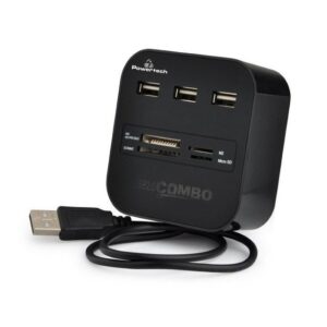 Powertech Card Reader Combo Αναγνώστης Καρτών Card Reader 3 Usb 2.0v Port
