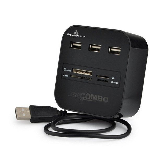 Powertech Card Reader Combo Αναγνώστης Καρτών Card Reader 3 Usb 2.0v Port