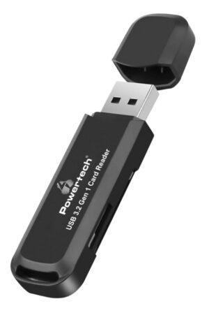 Powertech Card Reader Pt 1112 για Sd Micro Sd Usb 3.2 5gbps Μαύρο