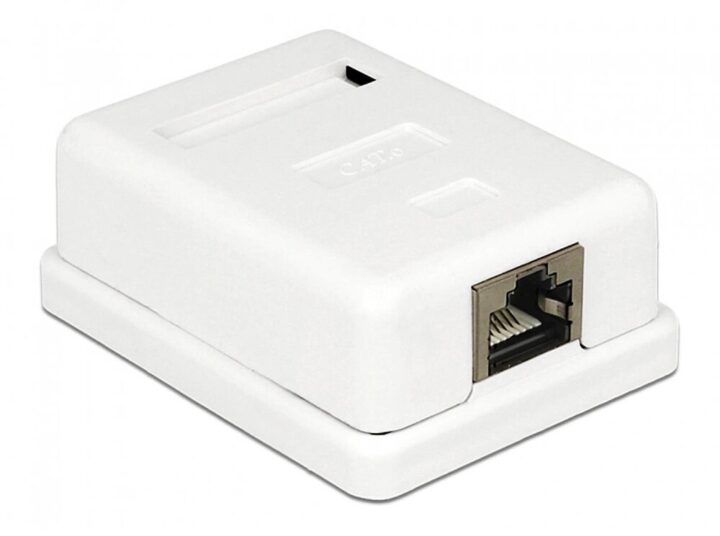 Powertech Επιτοίχια Πρίζα Δικτύου Cab-n129 1 Θύρας Cat.6 UTP Λευκή