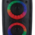 Powertech φορητό ηχείο 10W RMS FM 2400mAh RGB μαύρο