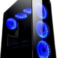 Powertech Gaming Case Full Tempered Glass 4X Dual Ring Rgb Fans