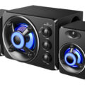 Powertech Ηχεία Crystal sound 2.1 5W + 2x 3W 3.5mm μαύρα