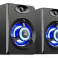 Powertech Ηχεία Crystal sound 2x 3W 3.5mm μαύρα