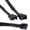 Powertech καλώδιο 4-pin pwm σε 2x 4-pin pwm 0.15m, μαύρο