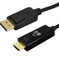 Powertech Καλώδιο Displayport Σε Hdmi Cab H184 4k 30hz 21.6 Gbps 2m Μαύρο