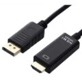 Powertech Καλώδιο DisplayPort Σε HDMI Pth-075 4K/30Hz 1m Μαύρο