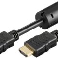 Powertech καλώδιο HDMI 1.4 CCS Gold Plug 30AWG μαύρο 0.5m