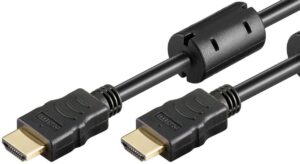 Powertech καλώδιο HDMI 1.4 CCS Gold Plug 30AWG μαύρο 0.5m