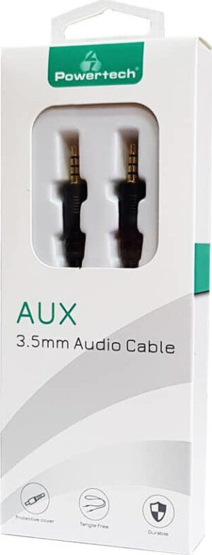 Powertech Καλώδιο Jack 3.5Mm M-M 4 Pin Od: 4.0Mm Copper 0.50M Μαύρο