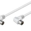 Powertech Καλώδιο Κεραίας RF Αρσενικό - RF Θηλυκό Cab-v024 Γωνιακό Λευκό 3m