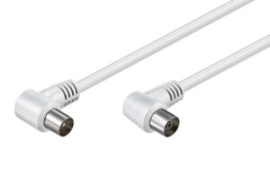 Powertech Καλώδιο Κεραίας RF Αρσενικό - RF Θηλυκό Cab-v024 Γωνιακό Λευκό 3m