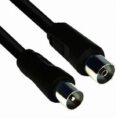 Powertech καλώδιο κεραίας για τηλεόραση pal 5m (F-M) Black
