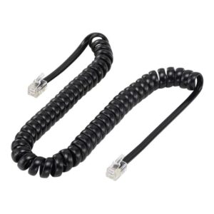 Powertech Καλώδιο Τηλεφώνου RJ10 4P4C Spiral 2m Black
