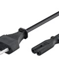 Powertech Καλώδιο Τροφοδοσίας Cab-p021 2pin Copper 1.5m Μαύρο 5τμχ