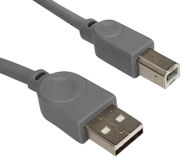 Powertech καλώδιο USB 2.0 σε USB Type Β copper 1.5m γκρι