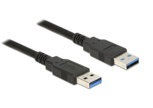 Powertech Καλώδιο USB 3.0 (A) σε USB 3.0 (A) 1.5m μαύρο