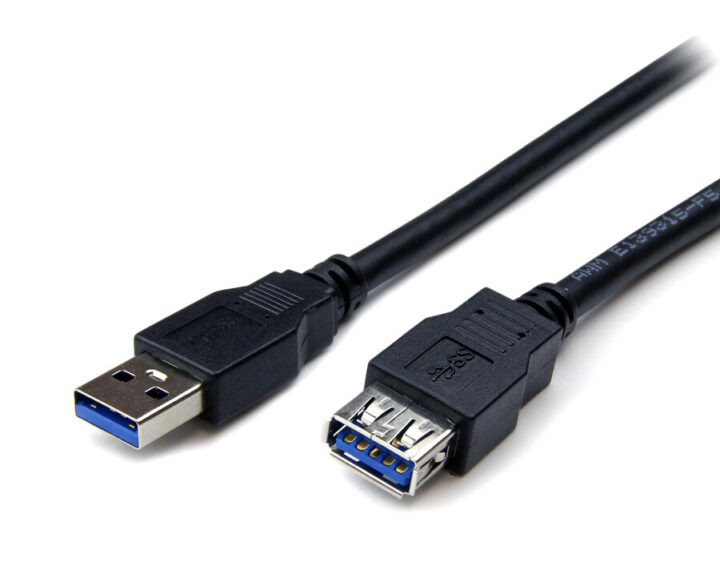 Powertech καλώδιο USB 3.0 σε USB female copper 1.5m μαύρο