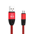 Powertech Καλώδιο USB σε Micro USB eco flat copper 1m κόκκινο