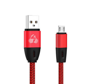 Powertech Καλώδιο USB σε Micro USB eco flat copper 1m κόκκινο