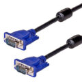 Powertech Καλώδιο VGA M-M Full HD 2x ferrites 1.5m μαύρο