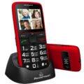 Powertech Κινητό Τηλέφωνο Sentry Eco Dual SIM με μεγάλα πλήκτρα, κόκκινο