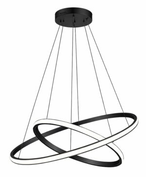 Powertech Led Φωτιστικό Οροφής 40w 4000k Φ60x120cm Μαύρο