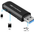 Powertech Mini Card Reader Usb 3.0 Sd Card Μαύρο