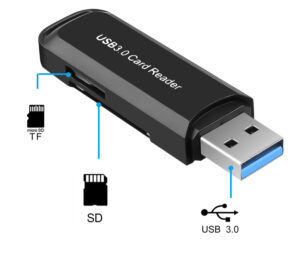 Powertech Mini Card Reader Usb 3.0 Sd Card Μαύρο