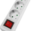 Powertech πολύπριζο 3x schuko 16A χωρίς καλώδιο λευκό