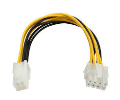 Powertech Προέκταση Καλωδίου 4pin Θηλυκό σε 8pin Αρσενικό, 20cm